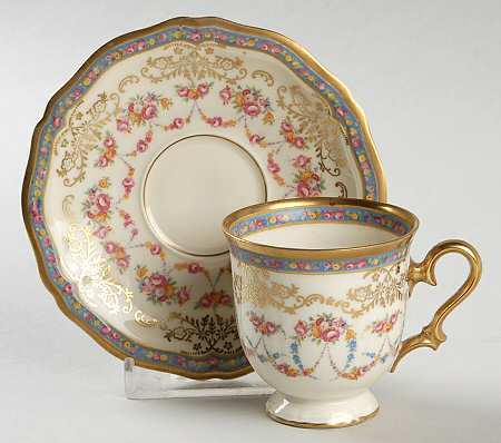 Florentine (Chippendale) Flat Demitasse Cup & Saucer Set