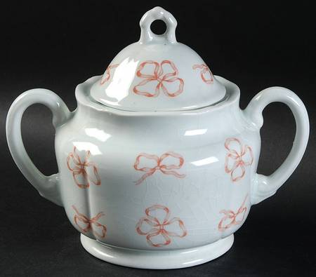 Ribbons Sugar Bowl & Lid
