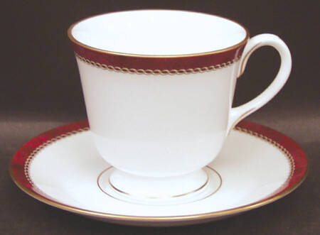 Medici Ruby Footed Cup & Saucer Set
