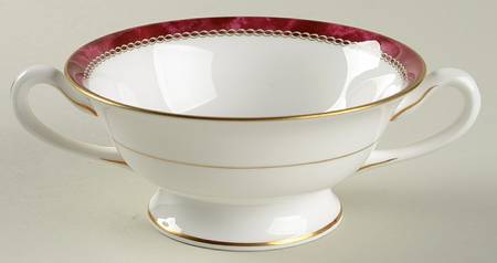 Medici Ruby Footed Cream Soup Bowl