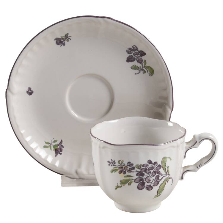 Violette Flat Cup & Saucer Set