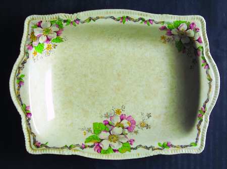 Apple Blossom Cream Pickle Dish