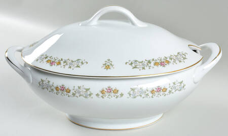 Petit Fleur (Gold Trim) Oval Tureen & Lid