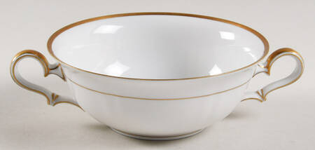 1129 (Chippendale, White) Flat Cream Soup Bowl