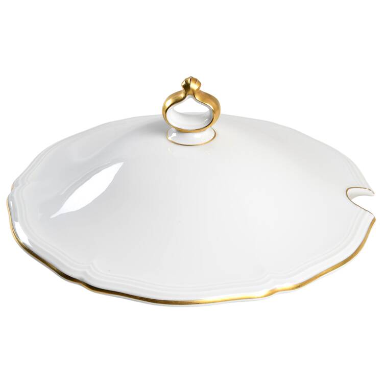 1129 (Chippendale, White) Lid for Tureen