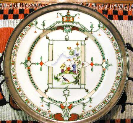 W9882-1 Sterling Rim Dinner Plate