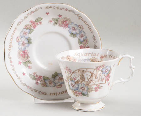 Zodiac Series Footed Cup & Saucer Set