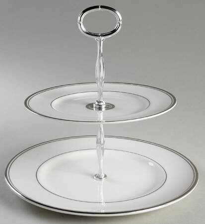 Oxford Platinum 6 5/8"-10"  2 Tiered Serving Tray (Dp, Sp) HC