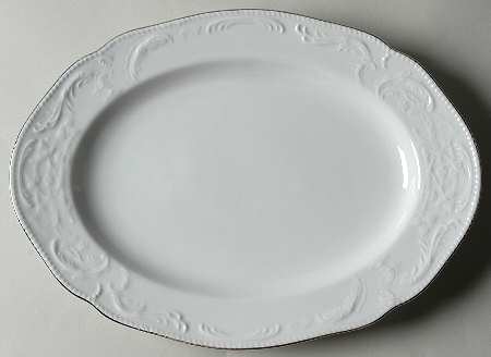 Platinum Band 13" Oval Serving Platter