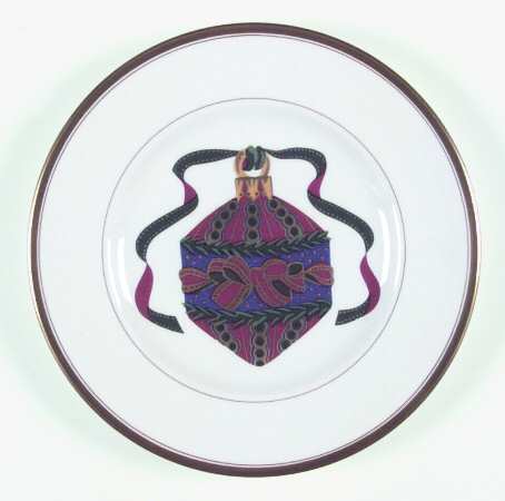 Christmas Ornament Accent Salad Plate