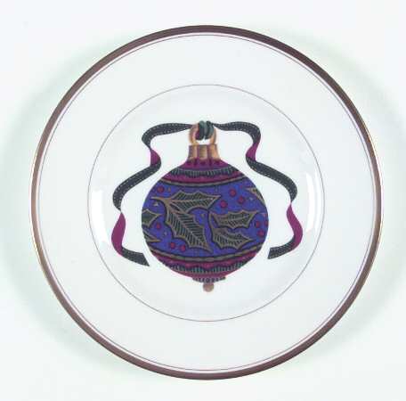 Christmas Ornament Accent Salad Plate
