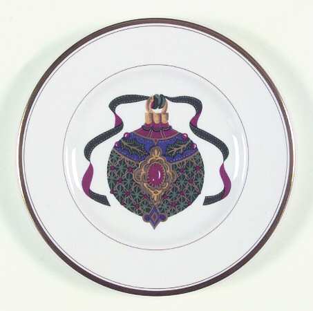 Christmas Ornament Accent Salad Plate