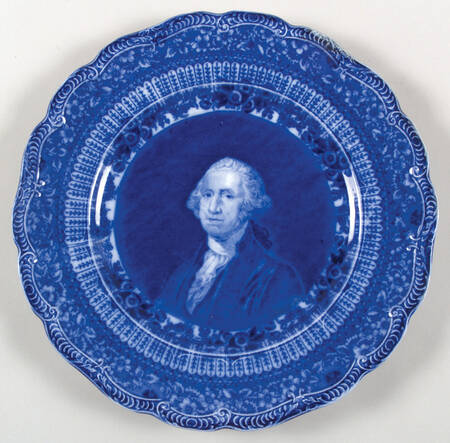 Grecian (Flow Blue, Gold Trim) by Ridgway (Ridgways)