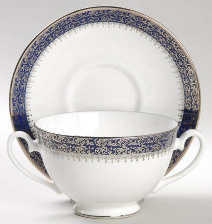 Ambassador Footed Cream Soup Bowl & Saucer Set