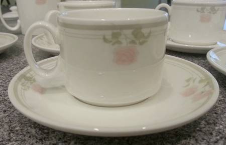 Twilight Rose (Restaurant) Flat Cup & Saucer Set
