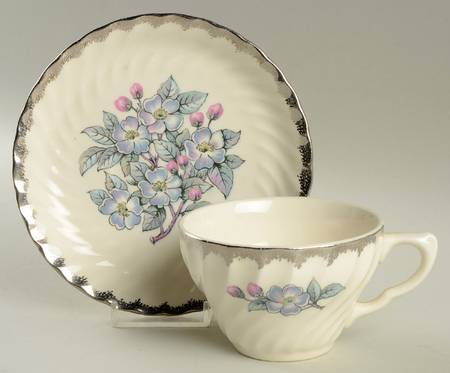 Belvidere Platinum Flat Cup & Saucer Set