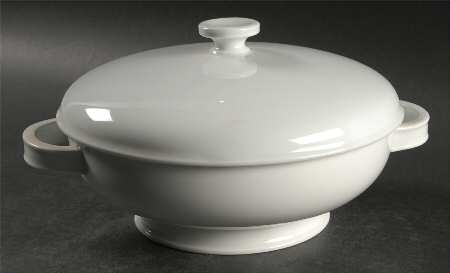 Winifred White Round Covered Vegetable