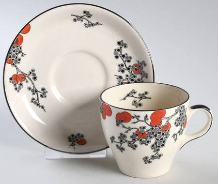 Carnival Flat Cup & Saucer Set