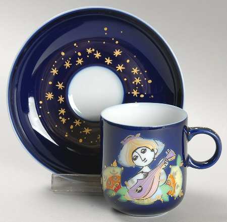 Thousand and One Nights Flat Demitasse Cup & Saucer Set