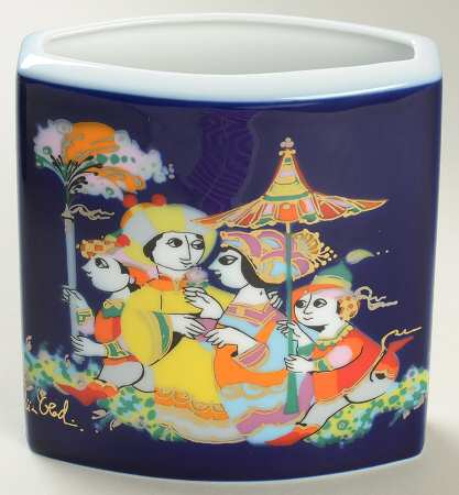 Thousand and One Nights 5" Square Vase