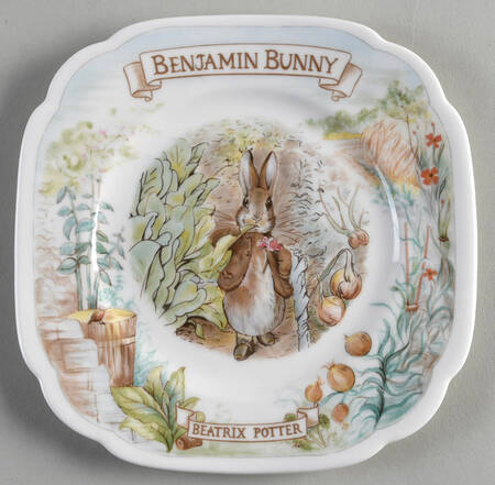 World of Beatrix Potter Square Bread & Butter Plate