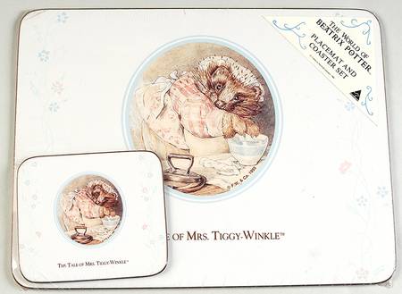 World of Beatrix Potter Rectangular Cork Board Placemat & Coaster Set