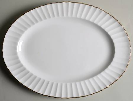 Warmstry Gold Edge 15" Oval Serving Platter