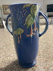 Fuchsia Blue 9" Handled Vase