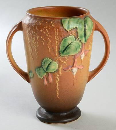 Fuchsia Brown 6" Footed Vase
