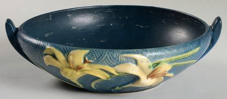 Zephyr Lily Bermuda Blue Round Handled Bowl