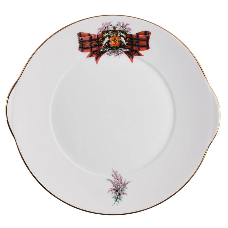Coat of Arms (Smooth) Handled Cake Plate