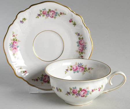 Rose Flat Cup & Saucer Set
