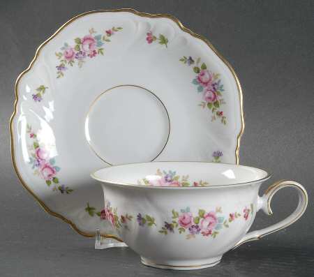 Rose Flat Cup & Saucer Set