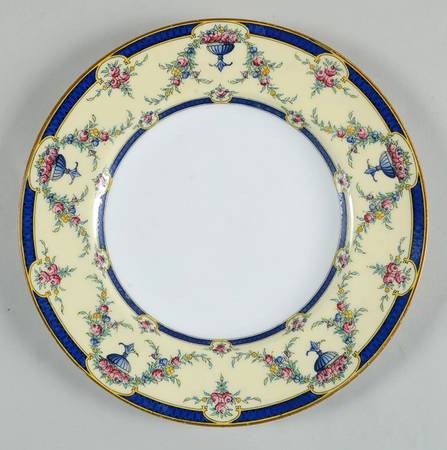 Rosemary Dark Blue Yellow Luncheon Plate