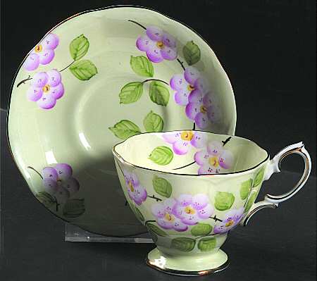 Evangeline Footed Cup & Saucer Set