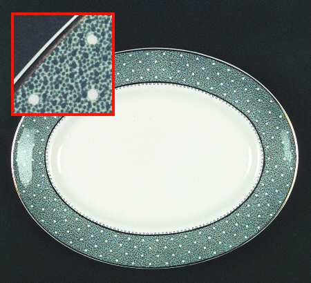 Conway Green 12" Oval Serving Platter