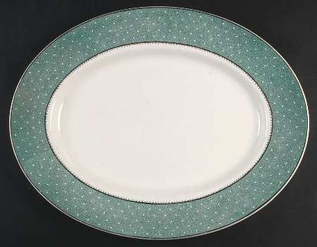 Conway Green 16" Oval Serving Platter