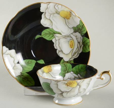 Garden Nocturn Footed Demitasse Cup & Saucer Set