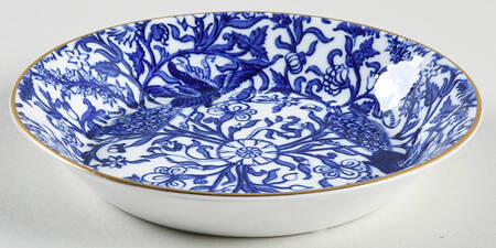 Derby Peacock Blue Fruit/Dessert (Sauce) Bowl