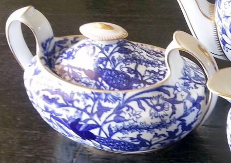 Derby Peacock Blue Sugar Bowl & Lid