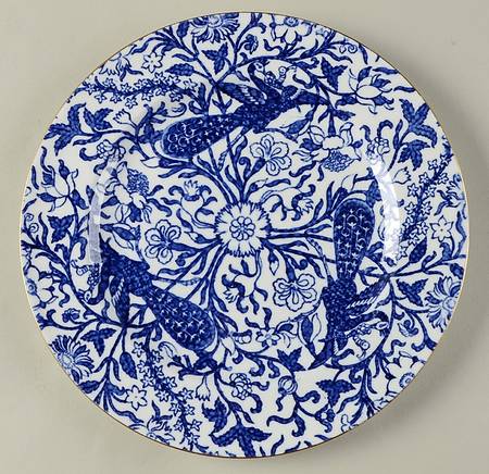 Derby Peacock Blue Luncheon Plate