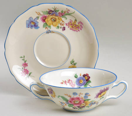 Firenze Flat Cream Soup Bowl & Saucer Set
