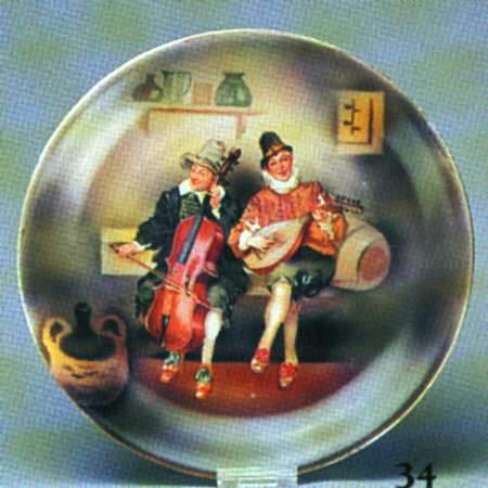 Peasant Musicians Luncheon Plate