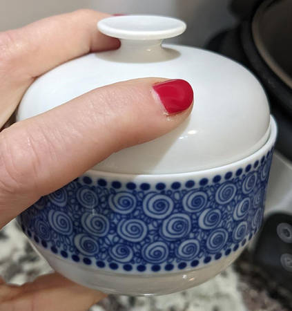 Nordic Cobalt Sugar Bowl & Lid