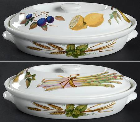 Evesham 'M' 9" Oval Entree Dish & Lid