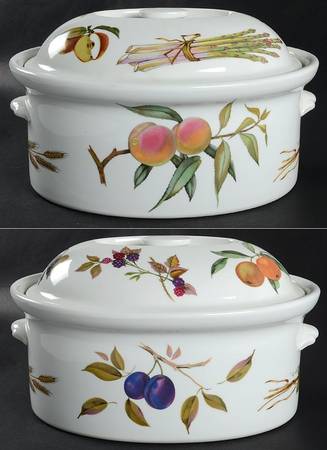 Evesham 'M' 7.5 Pt Deep Oval Covered Casserole by Royal Worcester