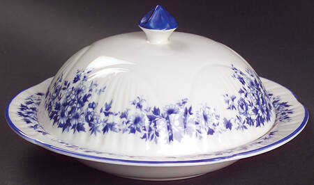 Petite Blue Round Covered Butter