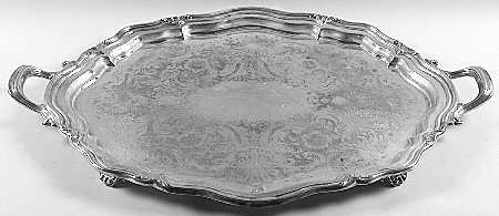 The Winthrop (Silverplate, Hollowware) Large Footed Waiter Tray