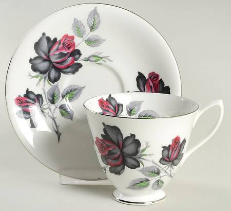 Masquerade Footed Cup & Saucer Set