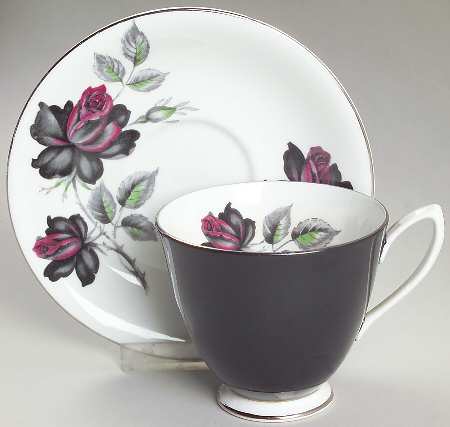 Masquerade Footed Cup & Saucer Set